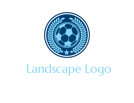 football in circle shield logo