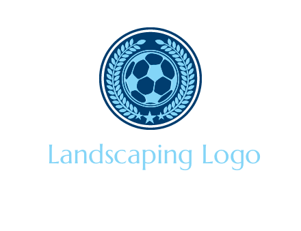 football in circle shield logo