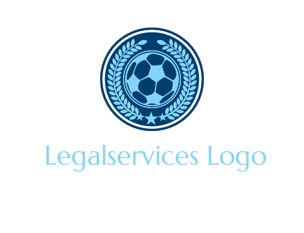 football in circle shield logo