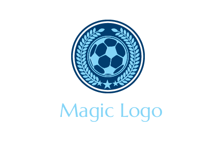 football in circle shield logo