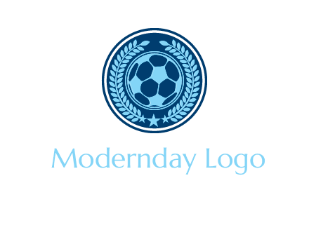 football in circle shield logo