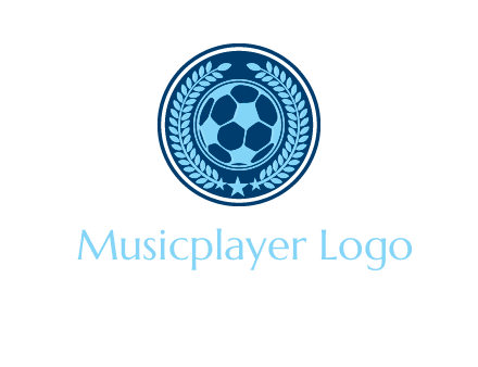 football in circle shield logo
