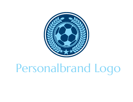 football in circle shield logo