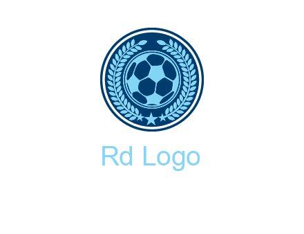 football in circle shield logo