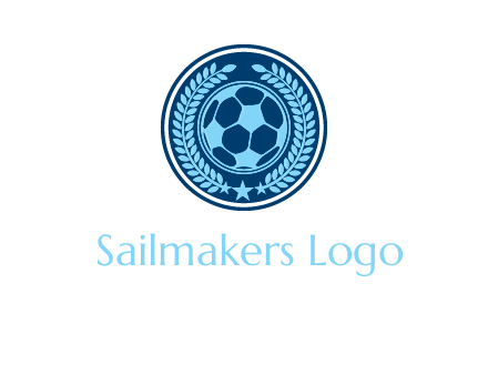 football in circle shield logo