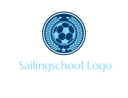 football in circle shield logo