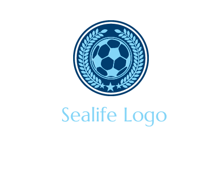football in circle shield logo