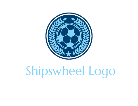 football in circle shield logo