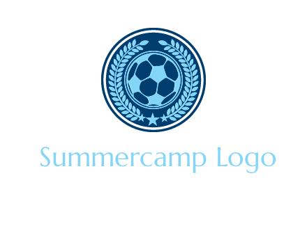 football in circle shield logo