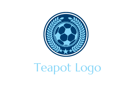 football in circle shield logo