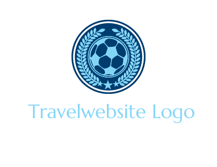 football in circle shield logo
