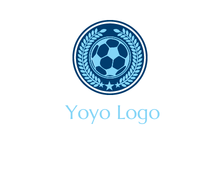 football in circle shield logo