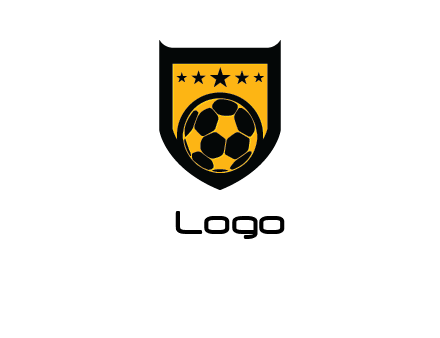 football in shield logo
