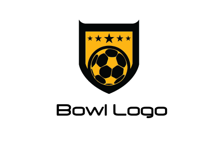 football in shield logo