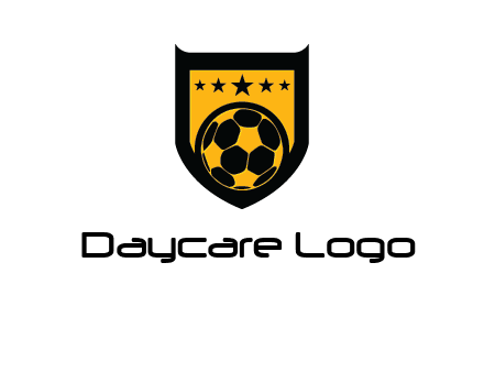 football in shield logo