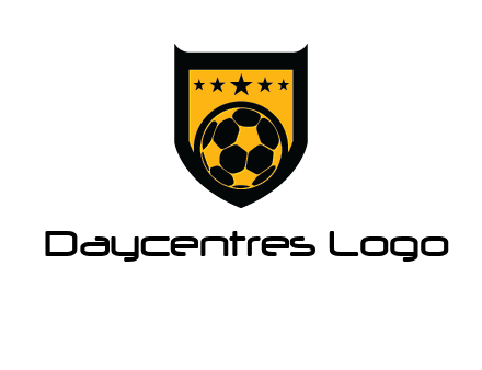football in shield logo