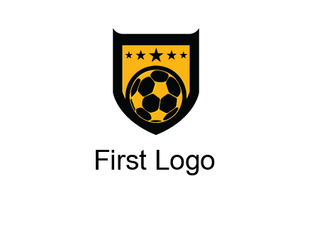 football in shield logo