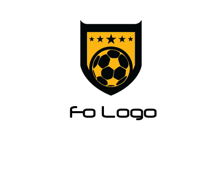 football in shield logo