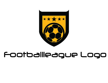 football in shield logo