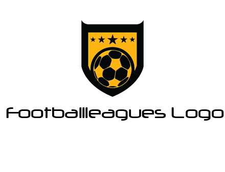 football in shield logo