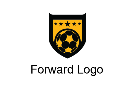 football in shield logo
