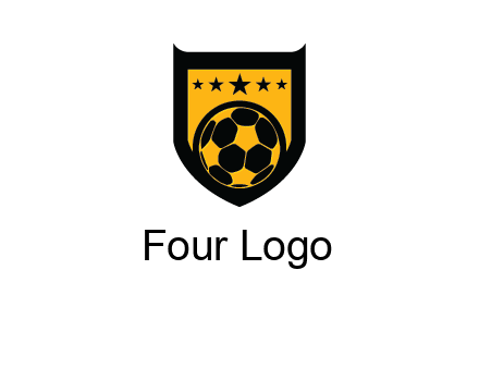 football in shield logo