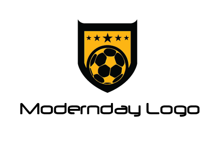 football in shield logo