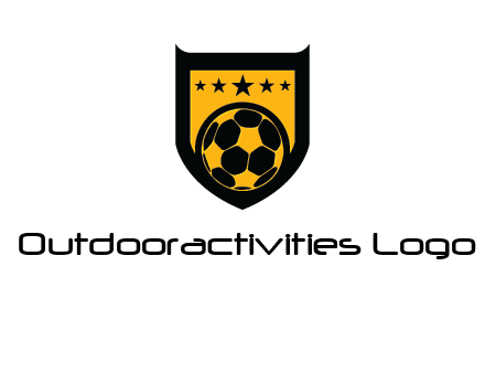 football in shield logo