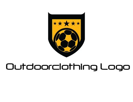 football in shield logo