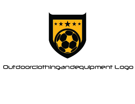 football in shield logo
