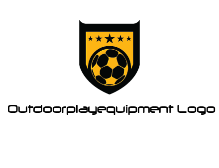 football in shield logo
