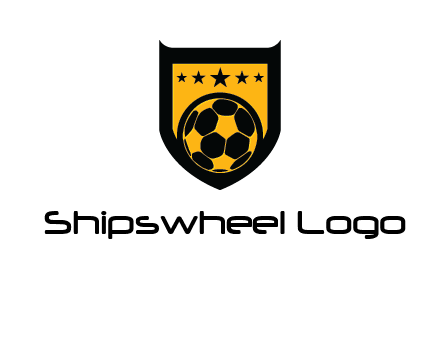 football in shield logo