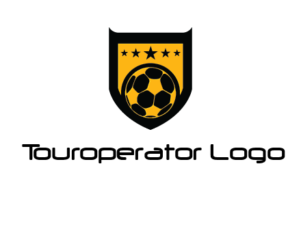 football in shield logo