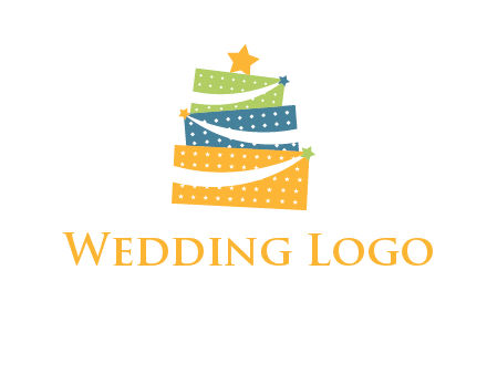 gift icon in cake logo