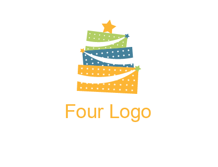 gift icon in cake logo