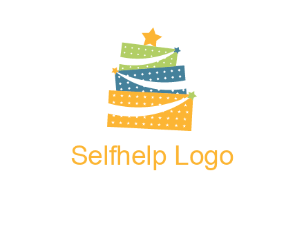 gift icon in cake logo