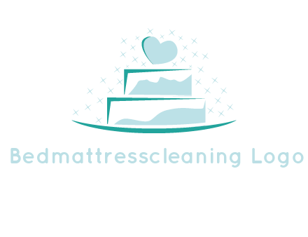 heart and stars on cake logo