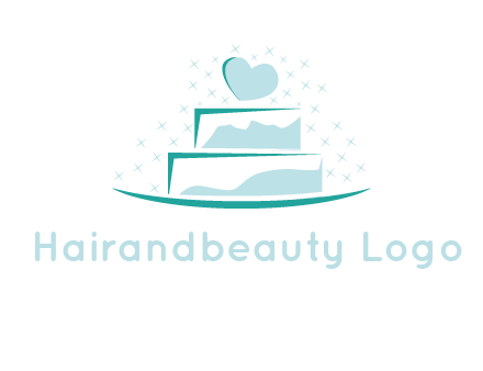 heart and stars on cake logo