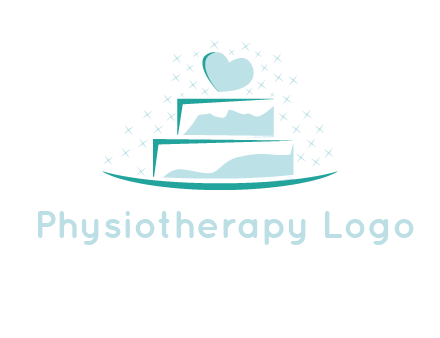 heart and stars on cake logo