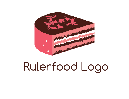 mandala design on cake peice