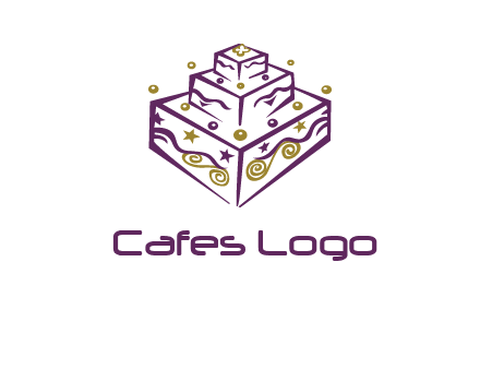 3 level 3d cake logo