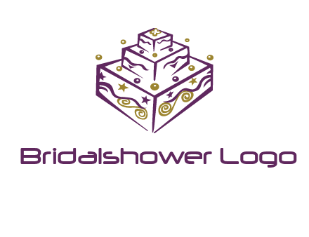 3 level 3d cake logo