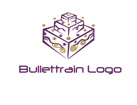 3 level 3d cake logo