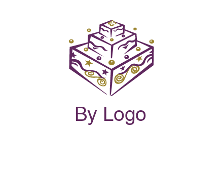 3 level 3d cake logo