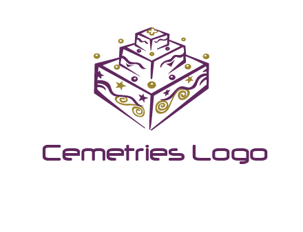 3 level 3d cake logo