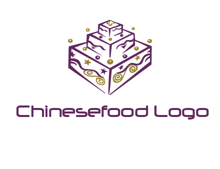 3 level 3d cake logo