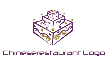 3 level 3d cake logo