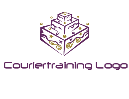 3 level 3d cake logo