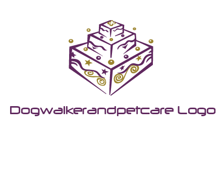 3 level 3d cake logo