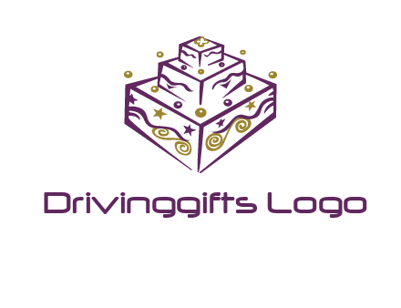 3 level 3d cake logo